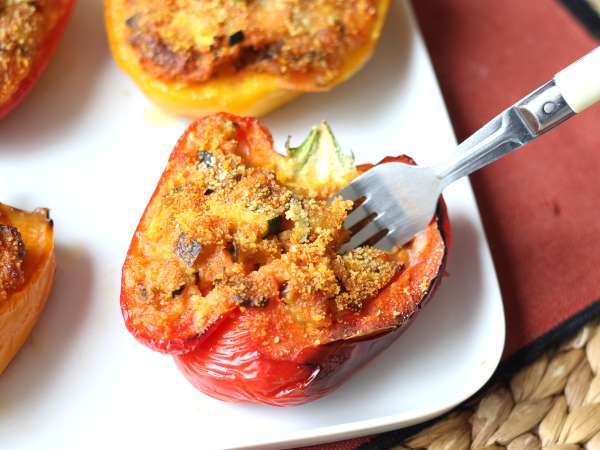 Печени вегетариански пълнени чушки: лесна и вкусна рецепта със зеленчуци и сирене моцарела - Подготовка стъпка 9