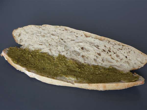 Гурме италиански сандвич с мортадела и сирене бурата - Подготовка стъпка 1