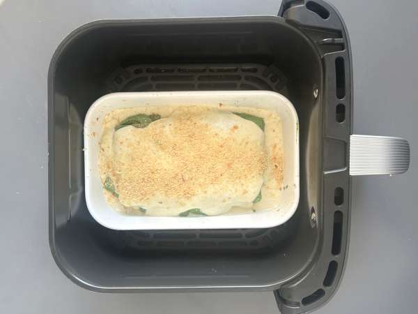 Вегетарианска лазаня със спанак и тофу, приготвена в Air Fryer - Подготовка стъпка 9