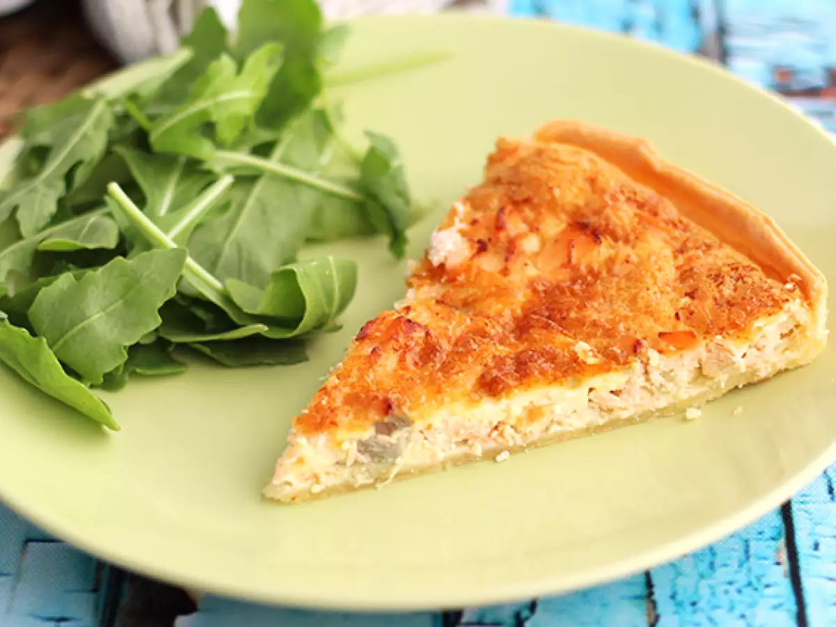 Бърз и лесен киш със сьомга - снимка 2