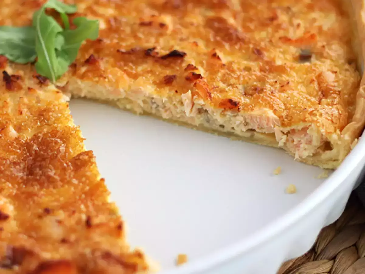 Бърз и лесен киш със сьомга - снимка 3