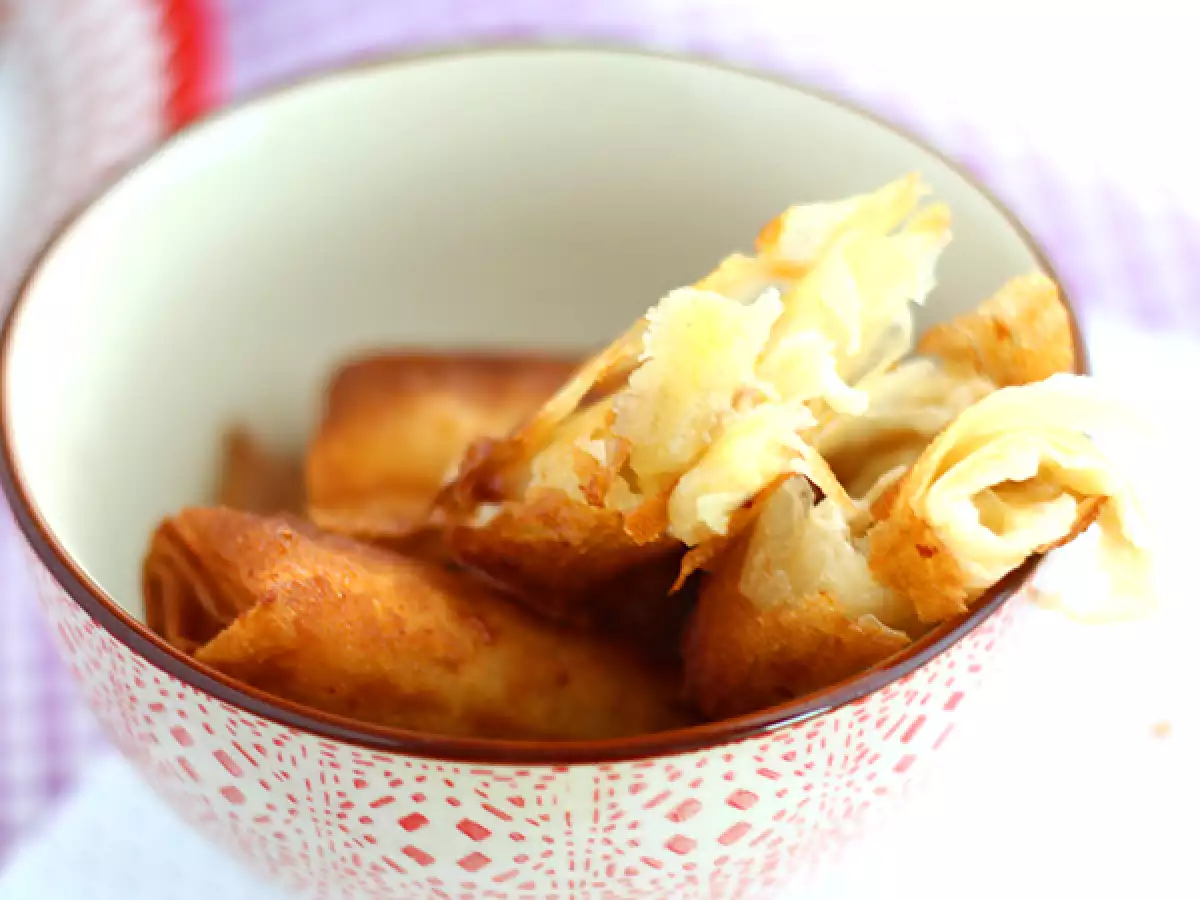 Бананови чипсове с тесто от фило - снимка 3