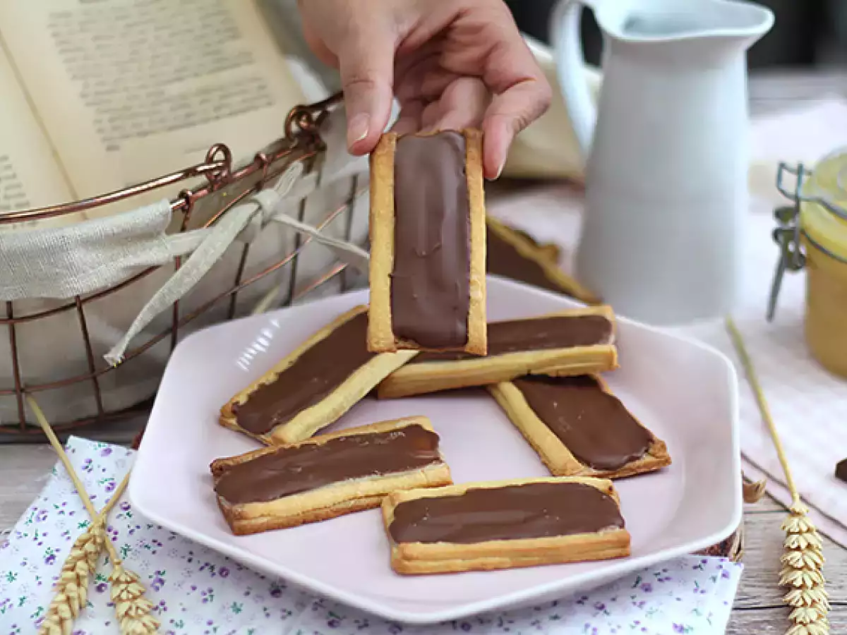 Бисквити тип Twix с карамел и млечен шоколад - снимка 3