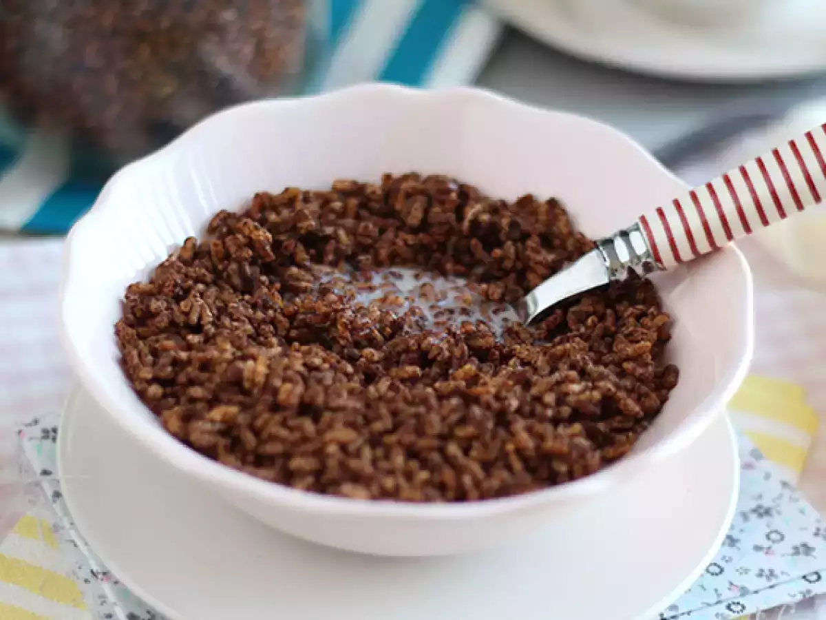 Домашни шоколадови зърнени хапки от бухнал ориз – Coco Pops - снимка 2