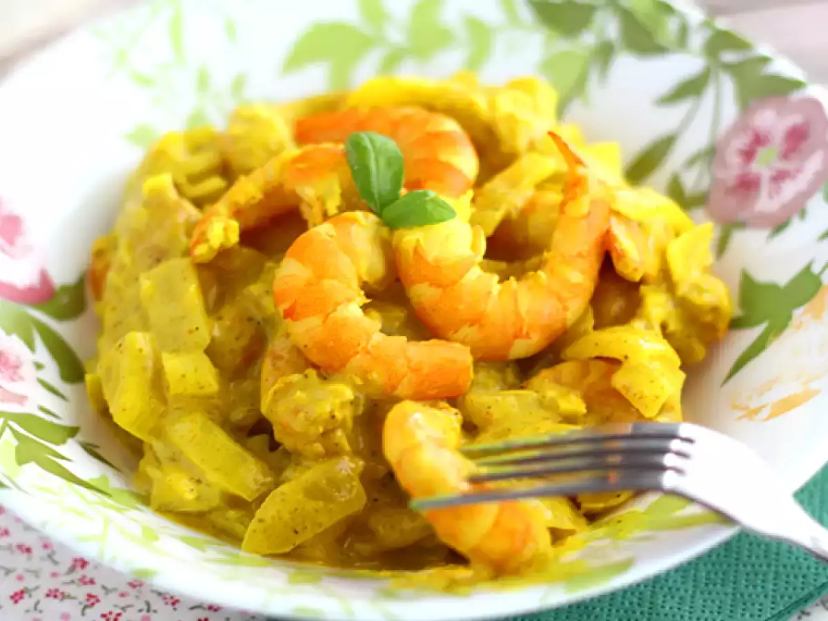 Експресно къри от скариди с кокосово мляко - снимка 4