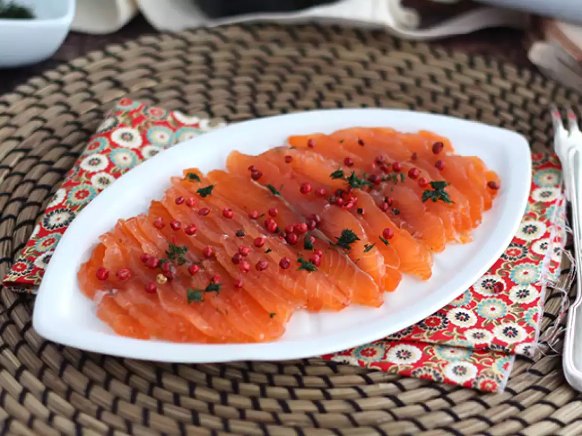 Gravlax, маринована сьомга по шведски