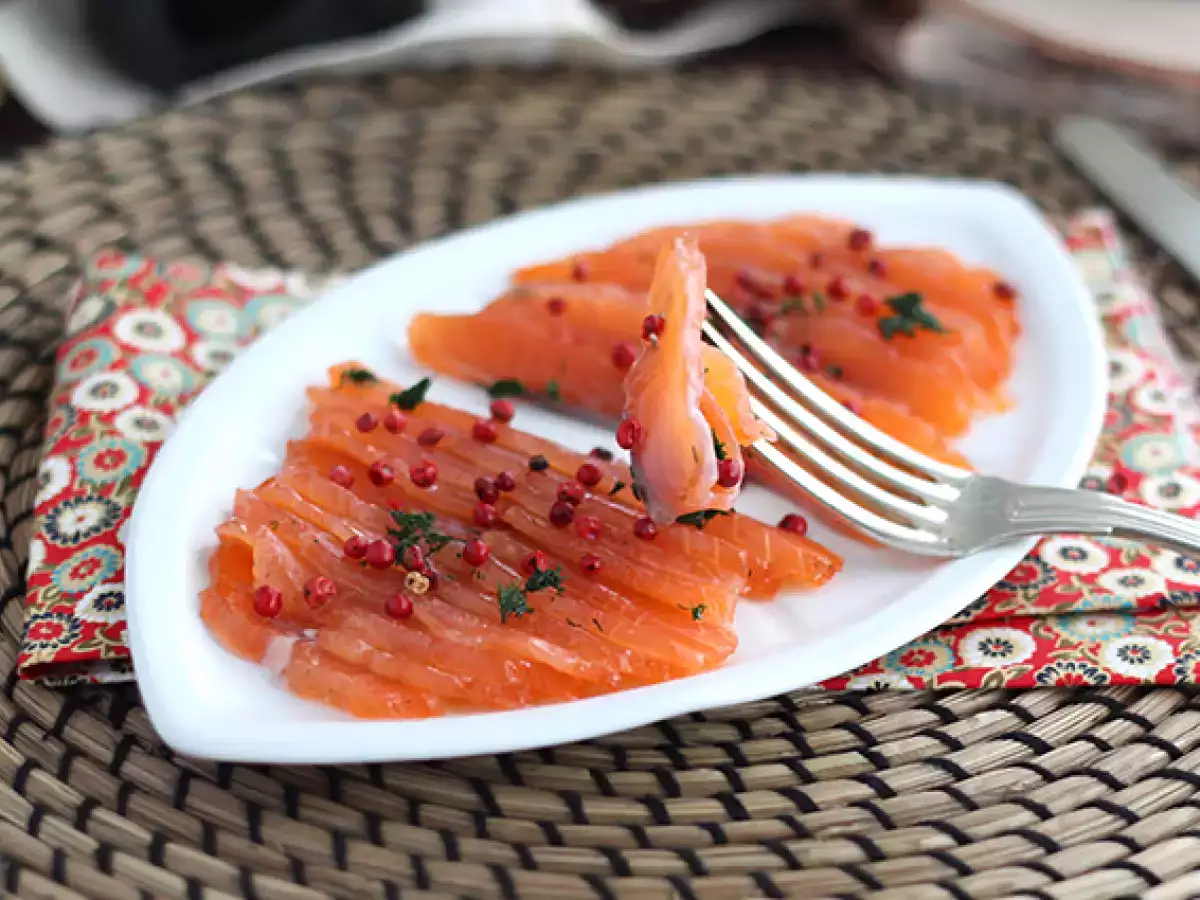 Gravlax, маринована сьомга по шведски - снимка 4