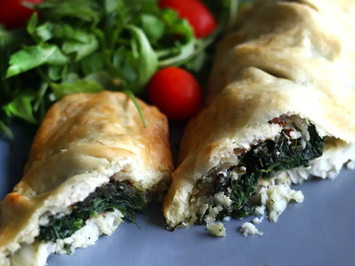 Хек в бутер тесто със спанак - снимка 3