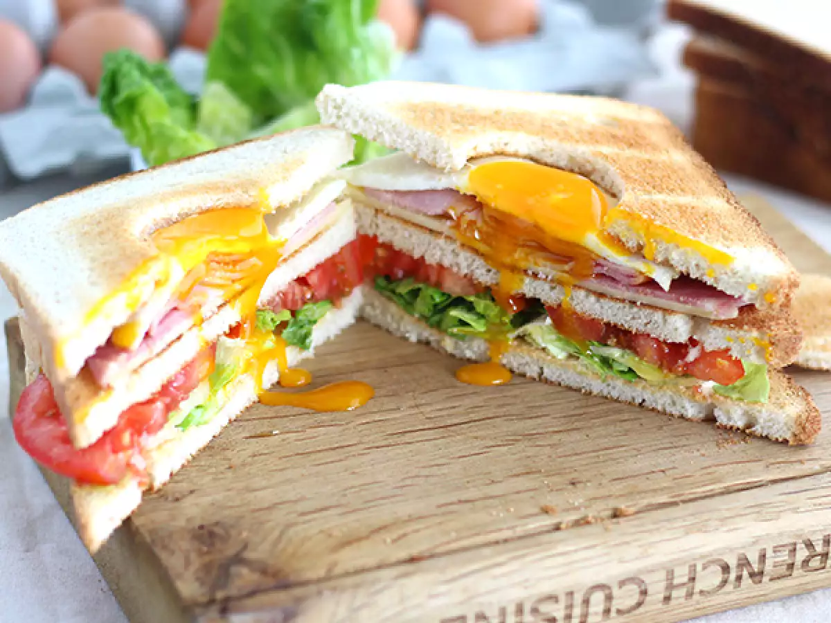 Клубен сандвич с яйца - снимка 2