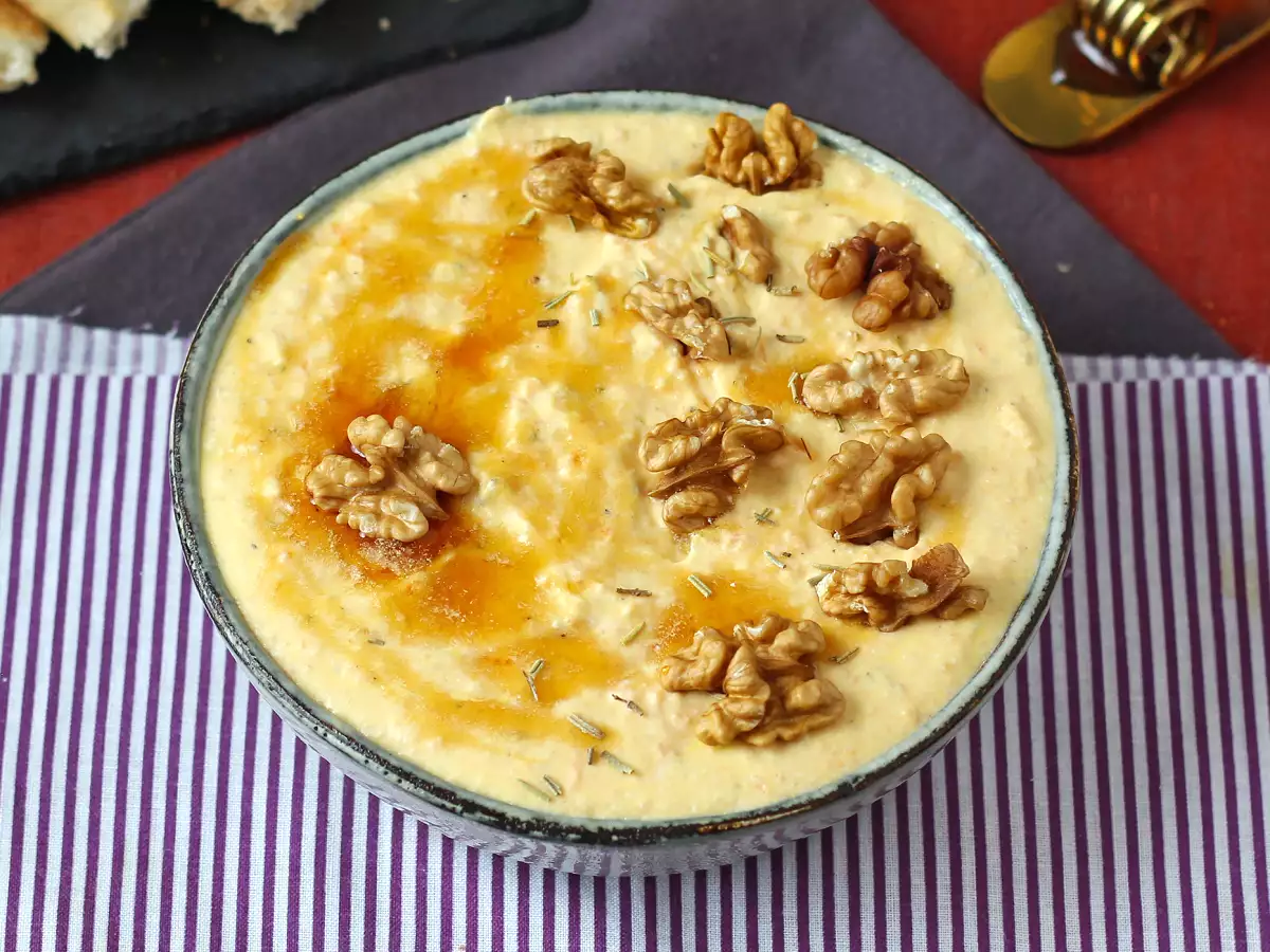 Кремообразен пастет от тиква и фета с малко мед - снимка 5