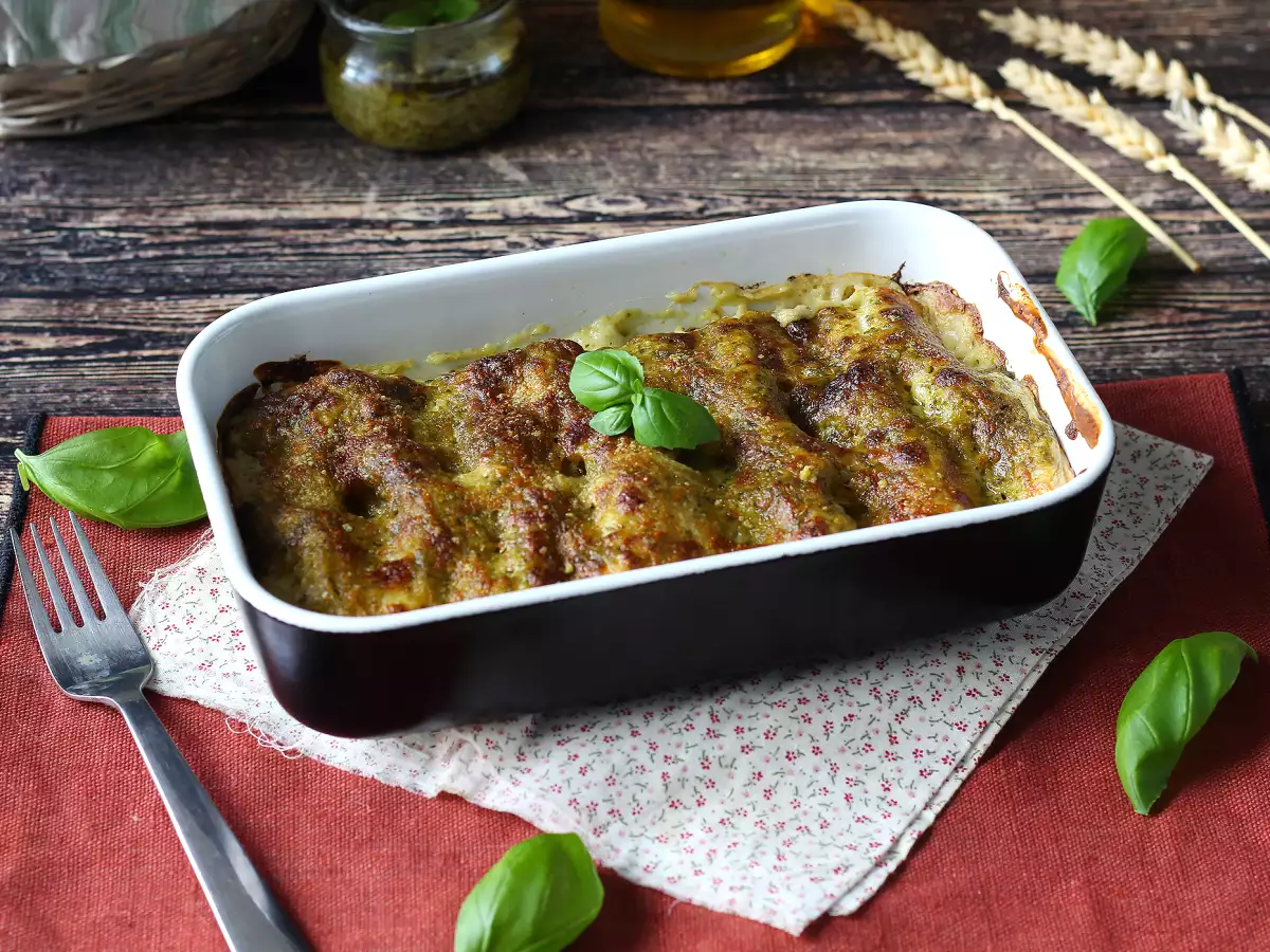 Кремообразни канелони с песто на фурна: лесна и вкусна рецепта - снимка 2