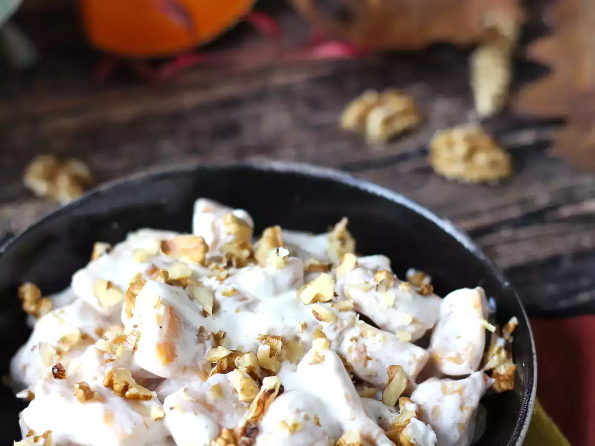 Кремообразни ньоки от тиква с Филаделфия и хрупкави орехи - снимка 4