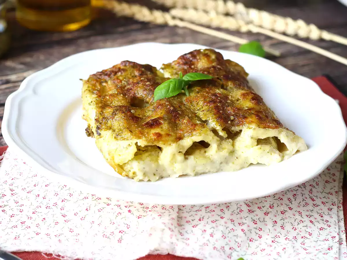 Кремообразно песто cannelloni au gratin: лесната и вкусна рецепта - снимка 5