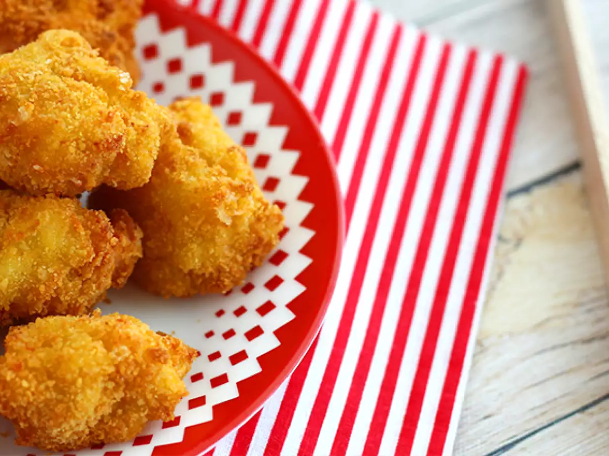 Крокети от бутер тесто с шунка и сирене - снимка 4