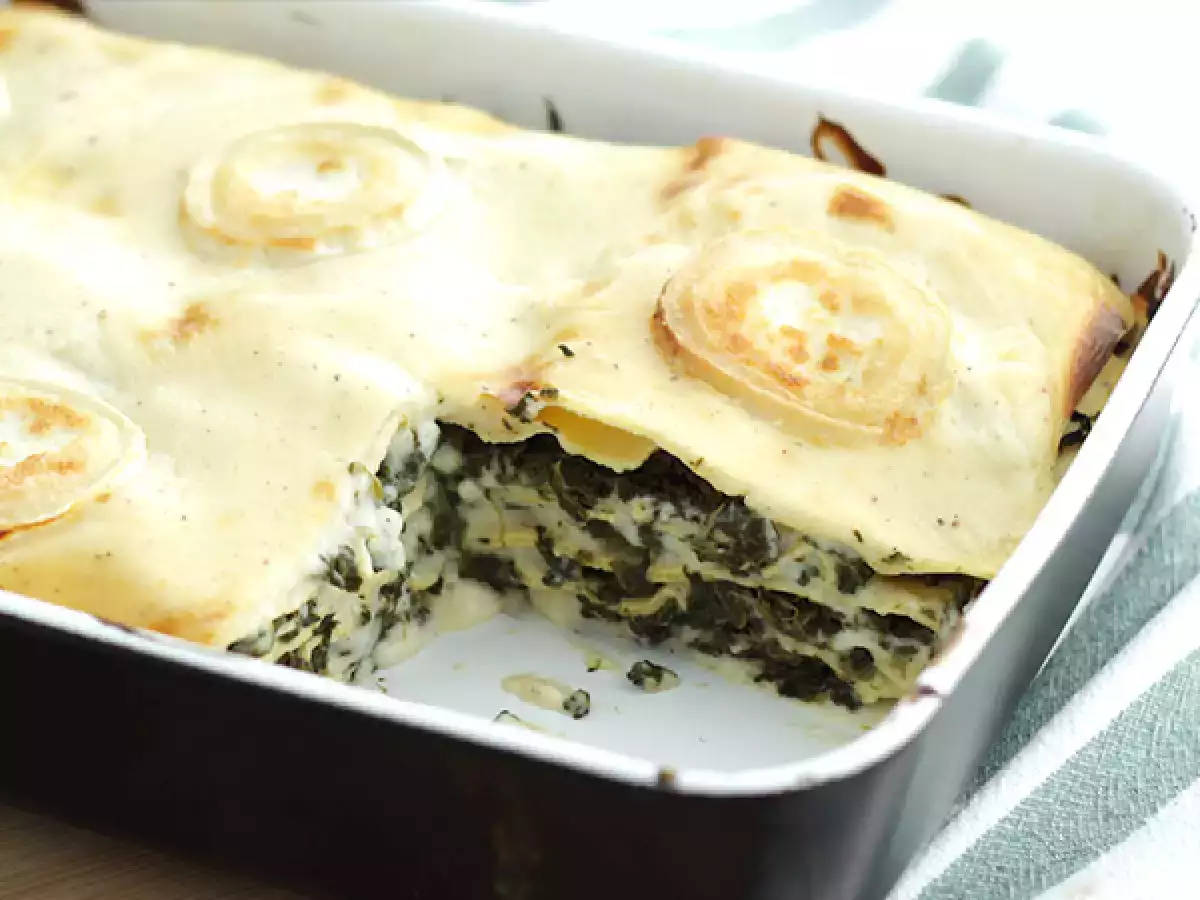 Лазаня със спанак и козе сирене - снимка 4