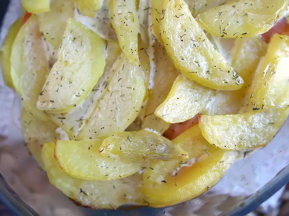 Лесен гратен от картофи и пушена сьомга! - снимка 2