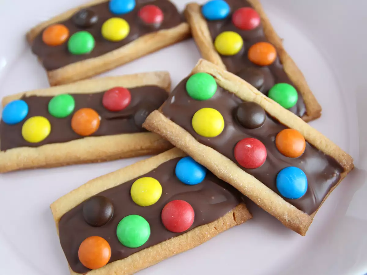 Маслени бисквити с M&M's - снимка 2