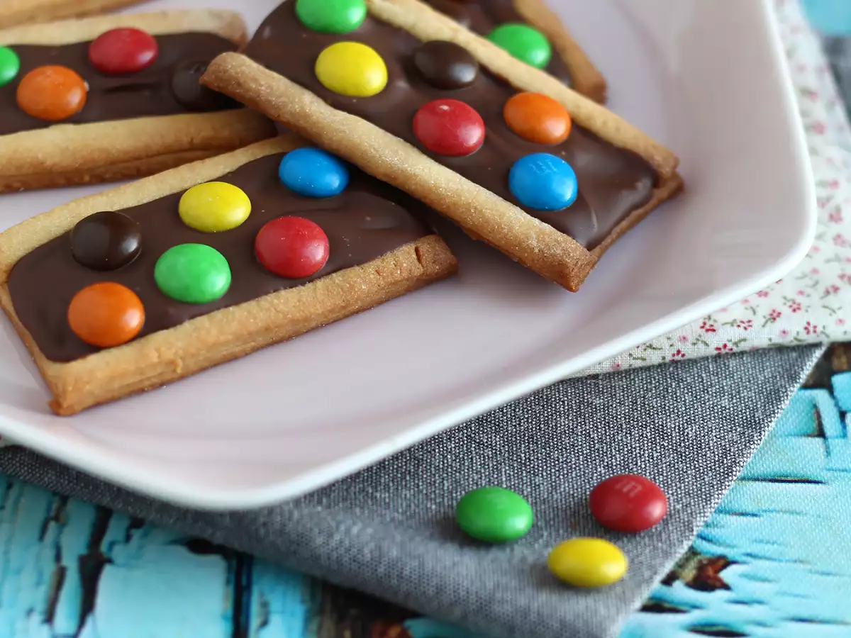 Маслени бисквити с M&M's - снимка 4