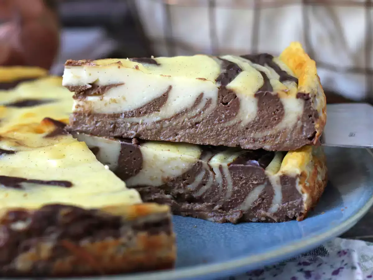 Мраморен флан без тесто, изключително лесен за приготвяне с гарантиран уау ефект - снимка 3