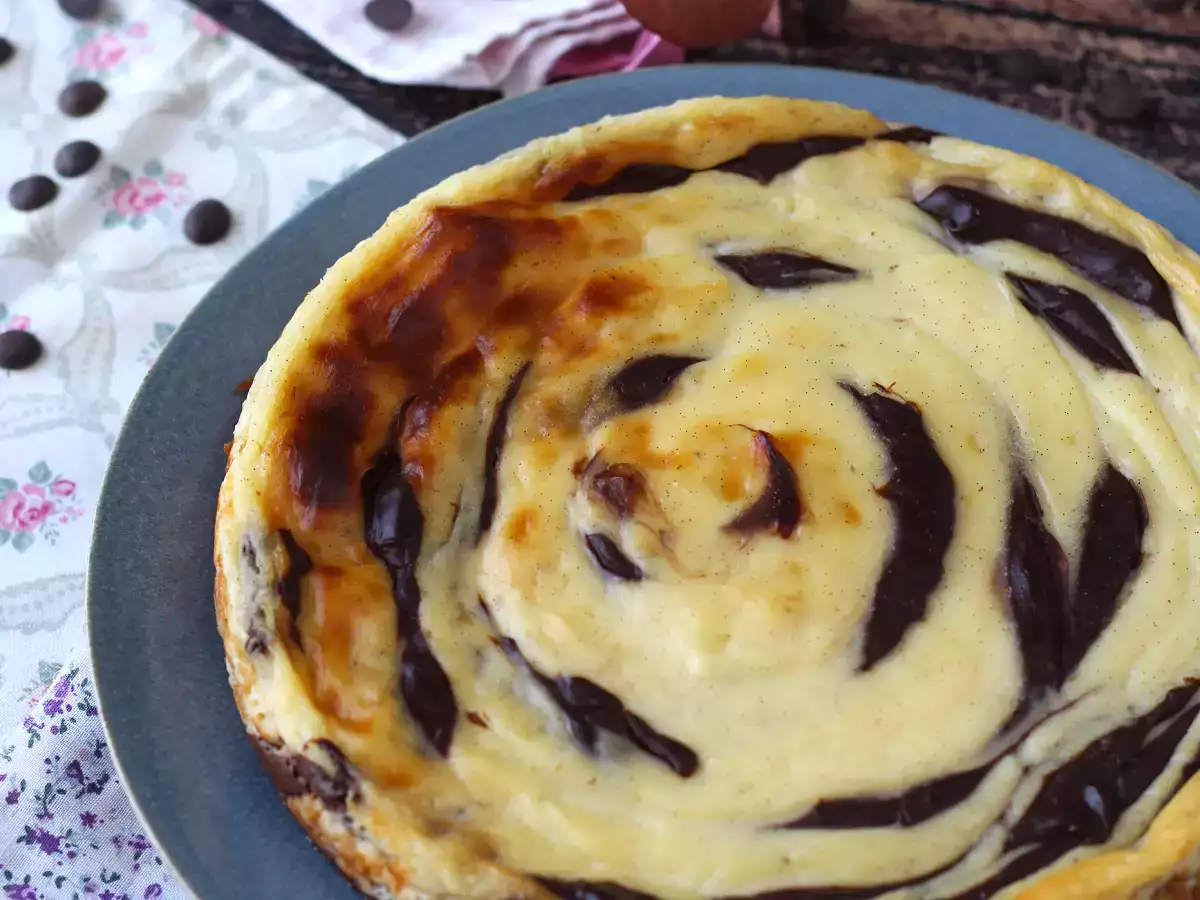 Мраморен флан без тесто, изключително лесен за приготвяне с гарантиран уау ефект - снимка 4