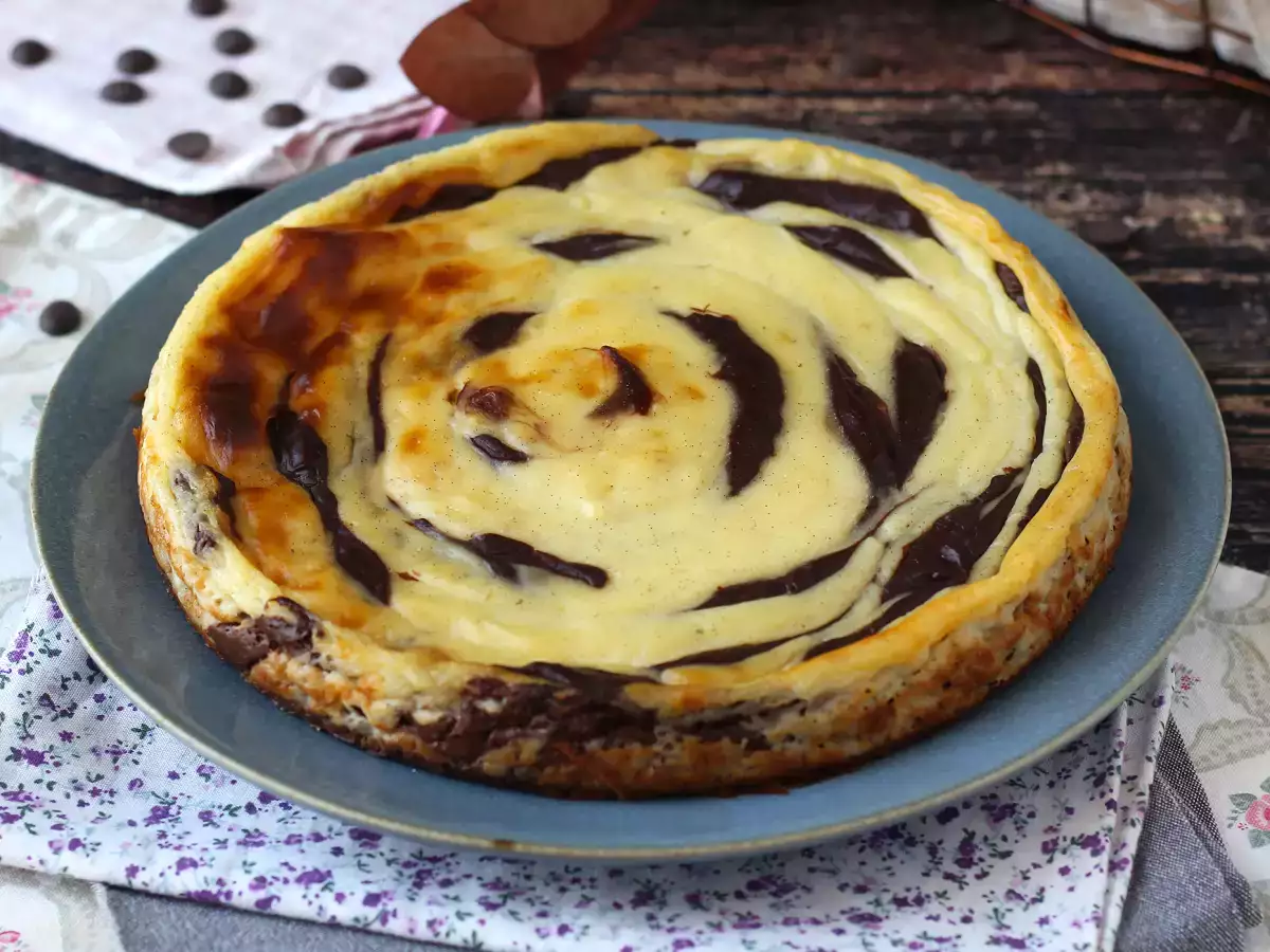 Мраморен флан без тесто, изключително лесен за приготвяне с гарантиран уау ефект - снимка 8