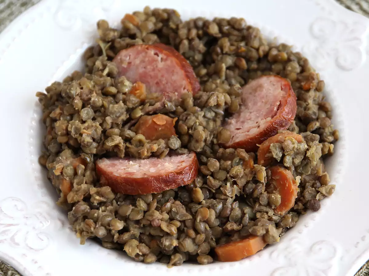 Наденичка Morteau и варена леща - снимка 2