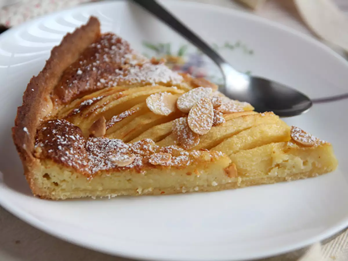 Нормандски тарт с ябълки и бадеми (Tarte normande) - снимка 5