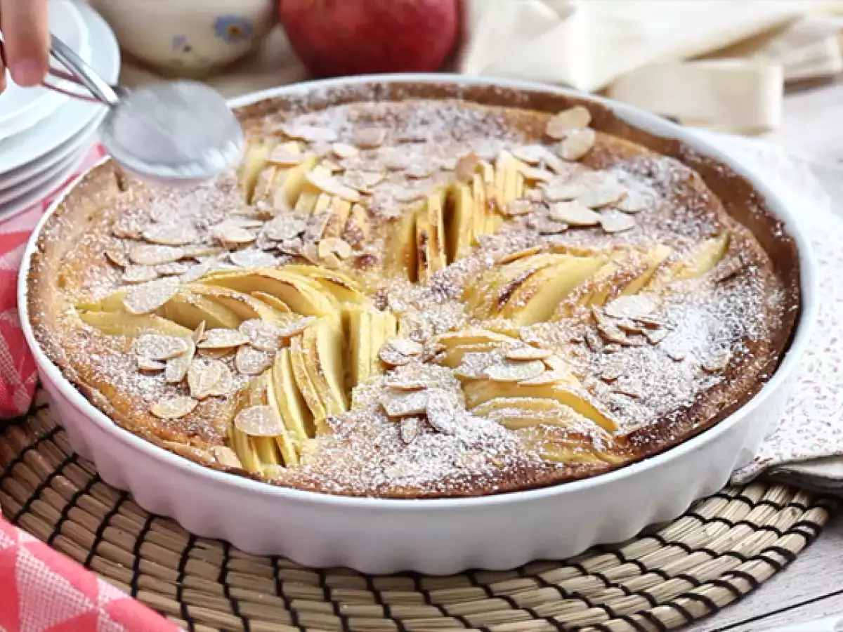 Нормандски тарт с ябълки и бадеми (Tarte normande) - снимка 6