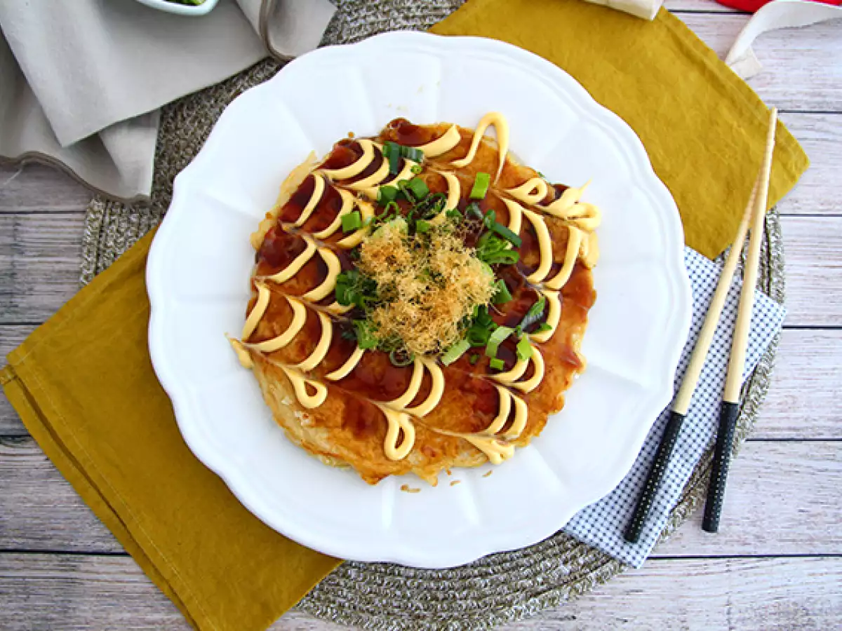 Окономияки - японски омлет - снимка 3