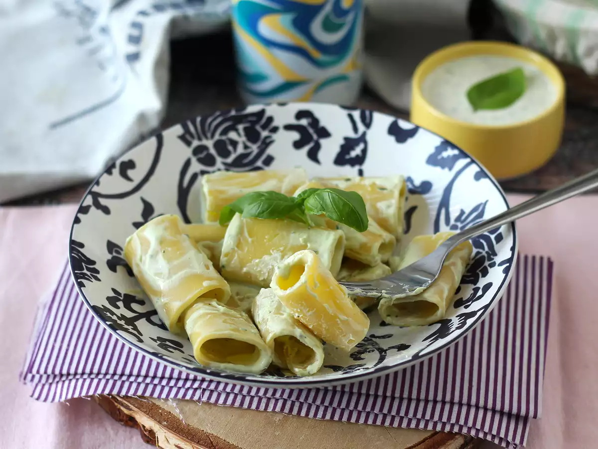 Паста с крем от рикота и босилек - снимка 2