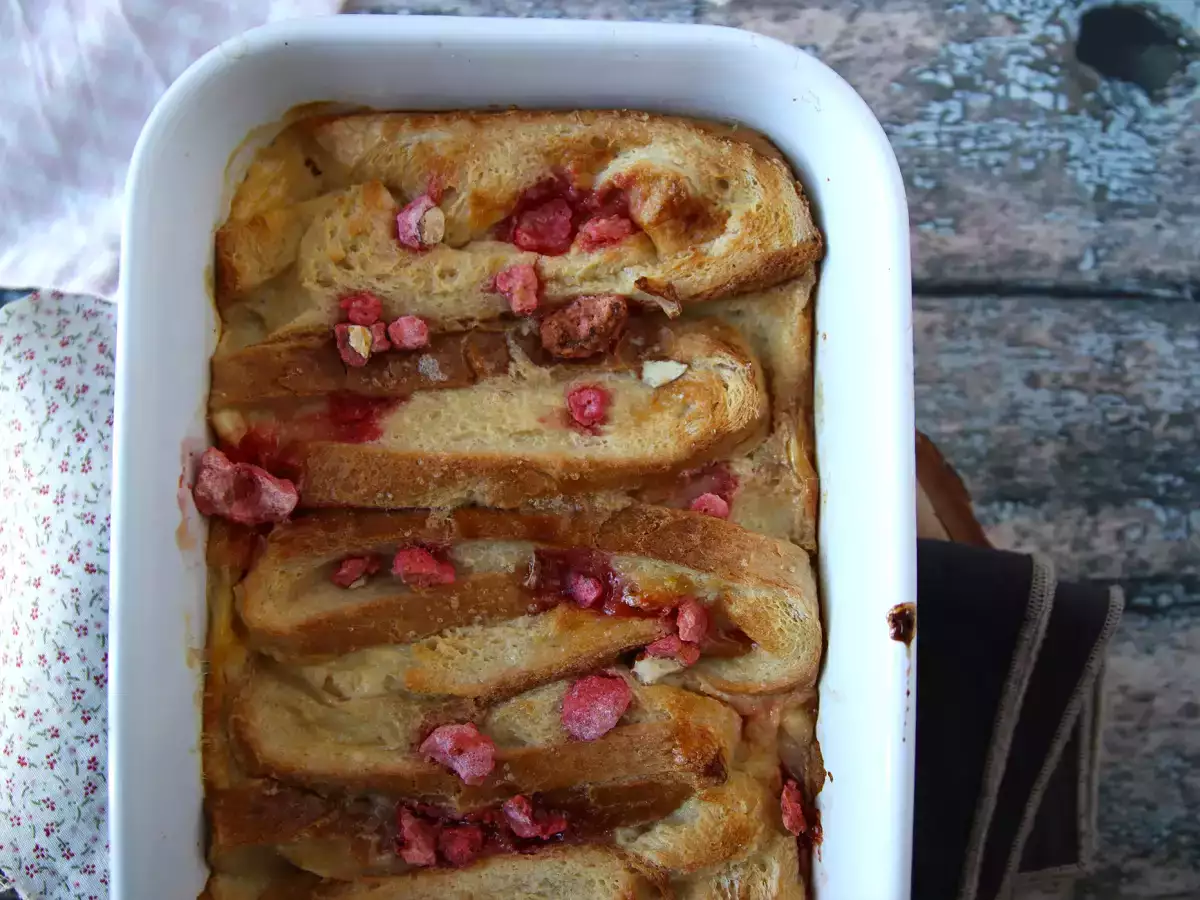 Печен френски тост с розови пралини – изключително вкусна рецепта - снимка 4