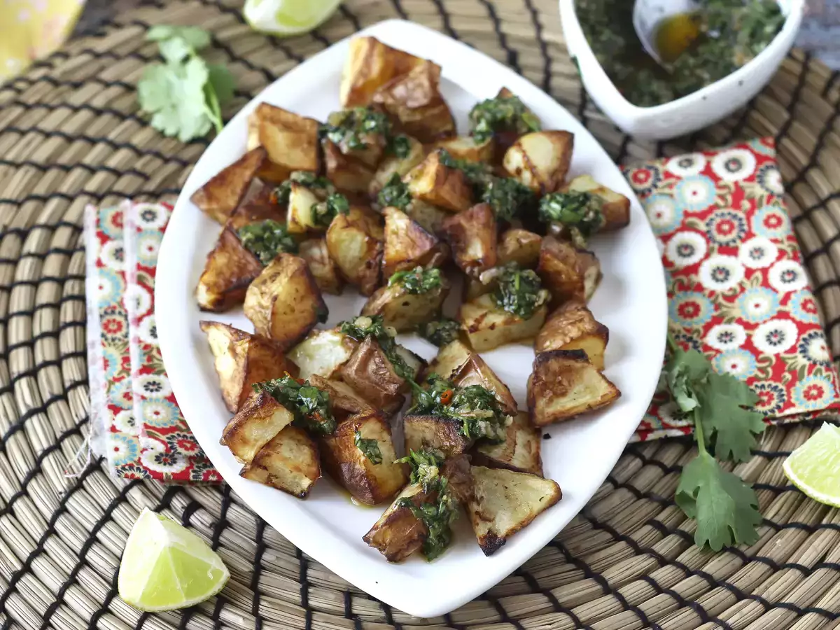 Печени картофи с химичури - снимка 3