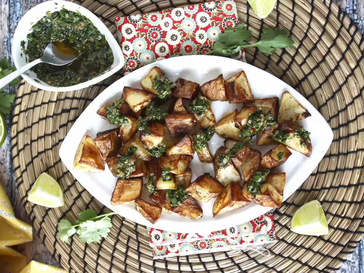 Печени картофи с химичури - снимка 7