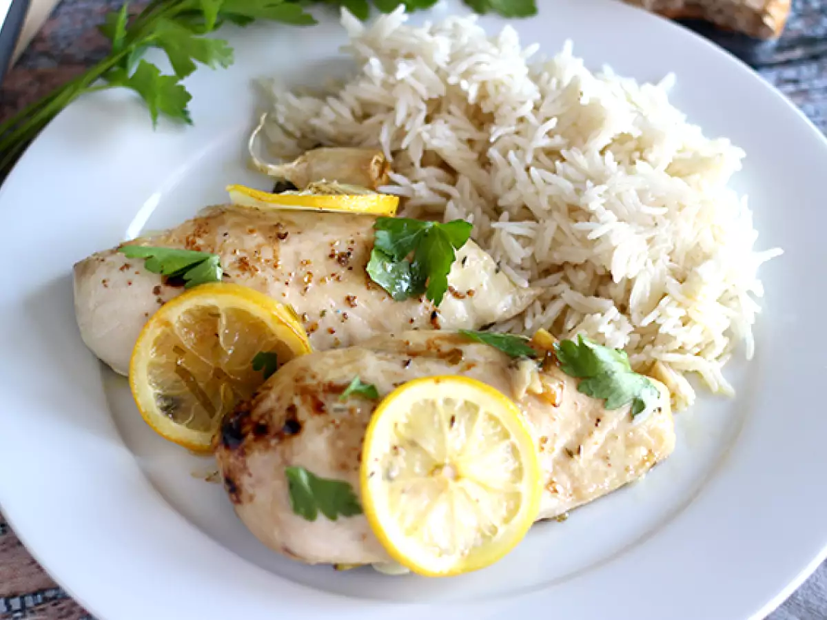 Печено пиле с лимон - снимка 2