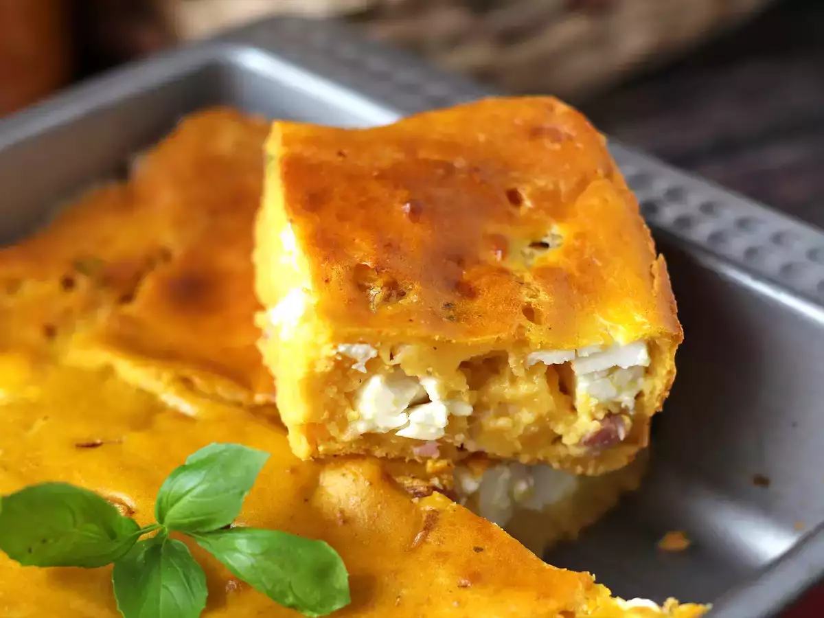 Пикантно брауни с шунка и фета и тиква: перфектната рецепта за супа за рециклиране! - снимка 3