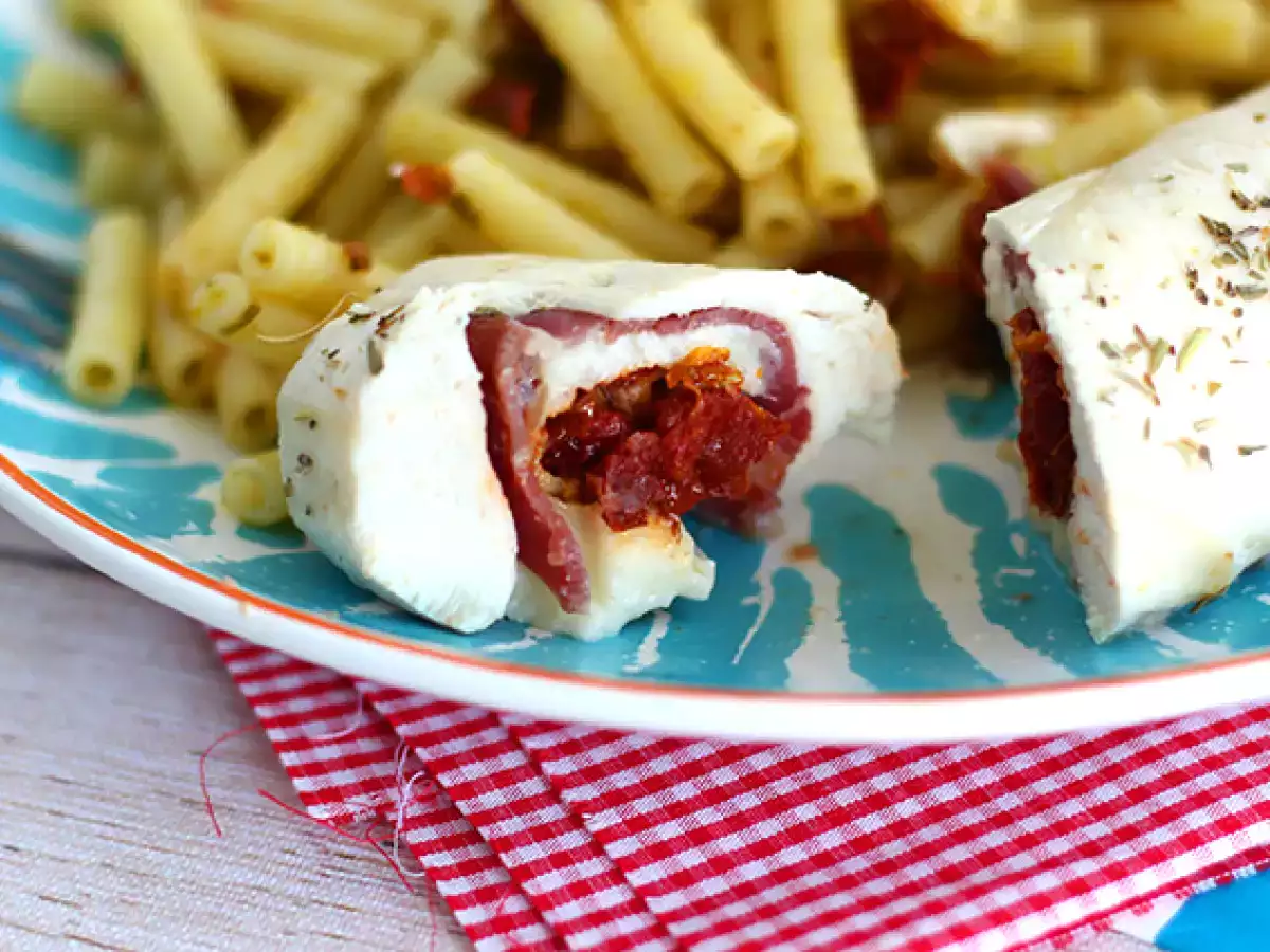 Пилешки балотини с моцарела - снимка 4