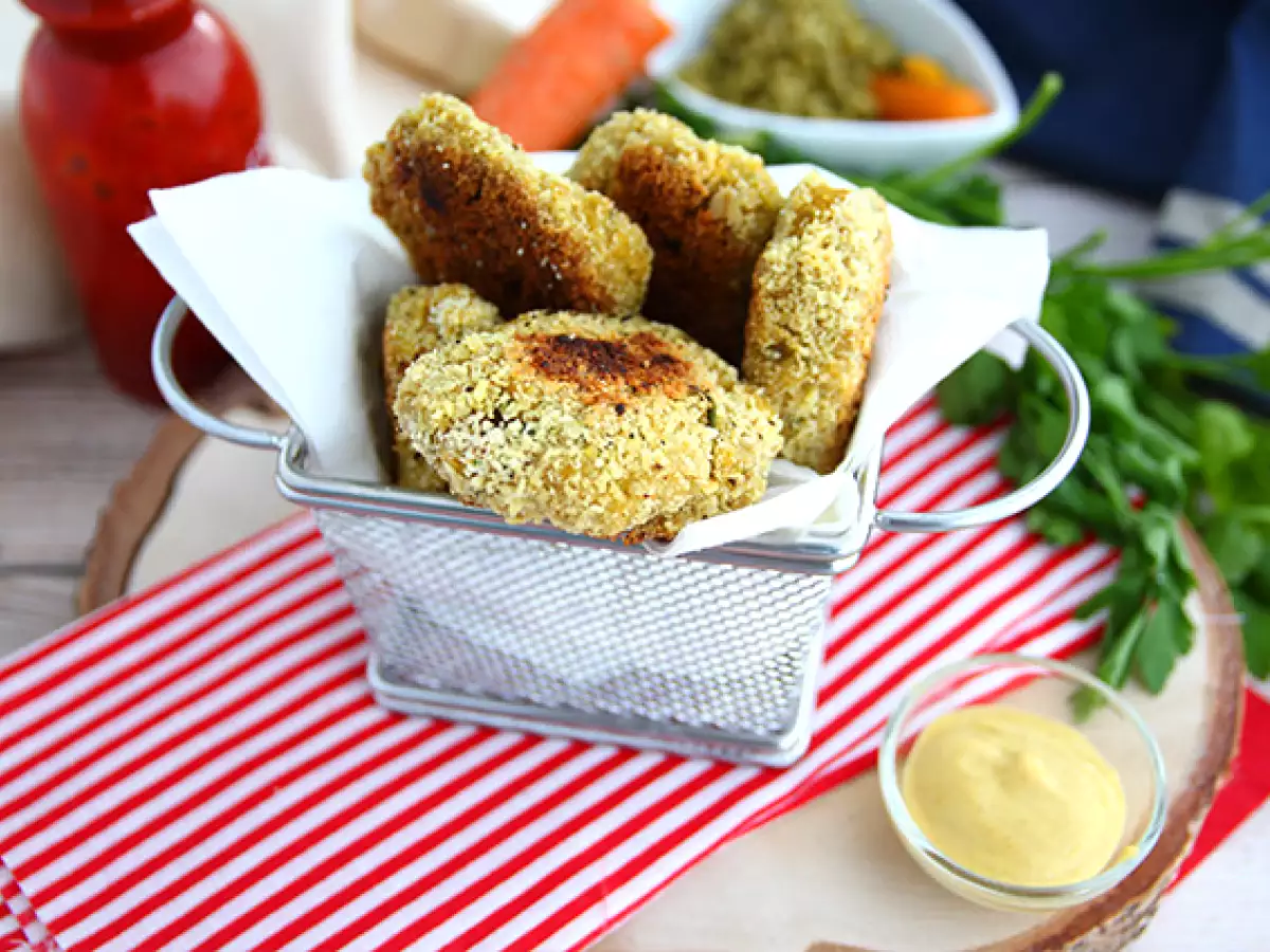 Пилешки хапки с грах и моркови - снимка 4