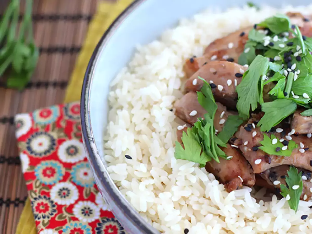 Пилешко месо, мариновано в соев сос и мед - снимка 4