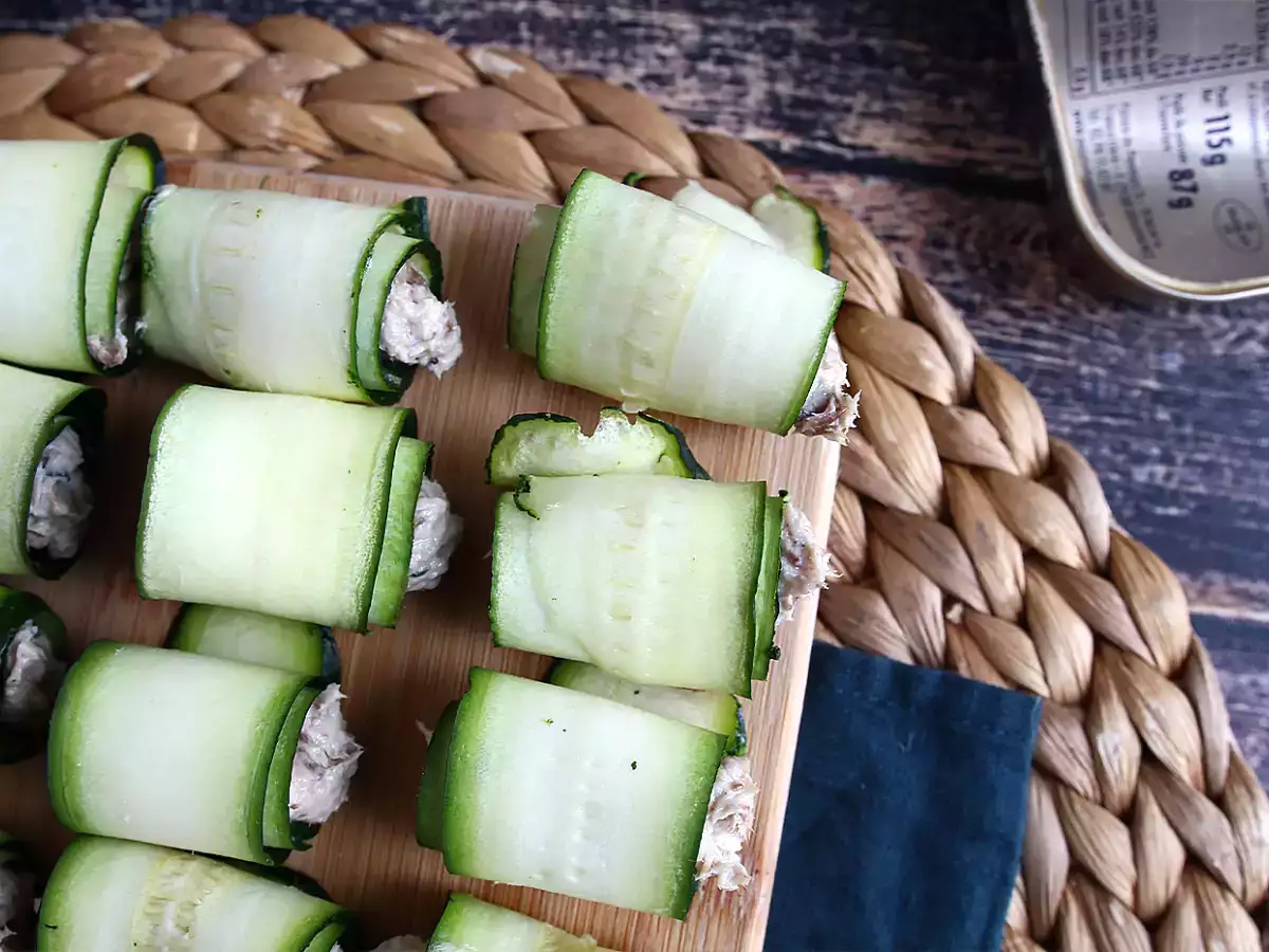 Рула от тиквички и сардини - снимка 3