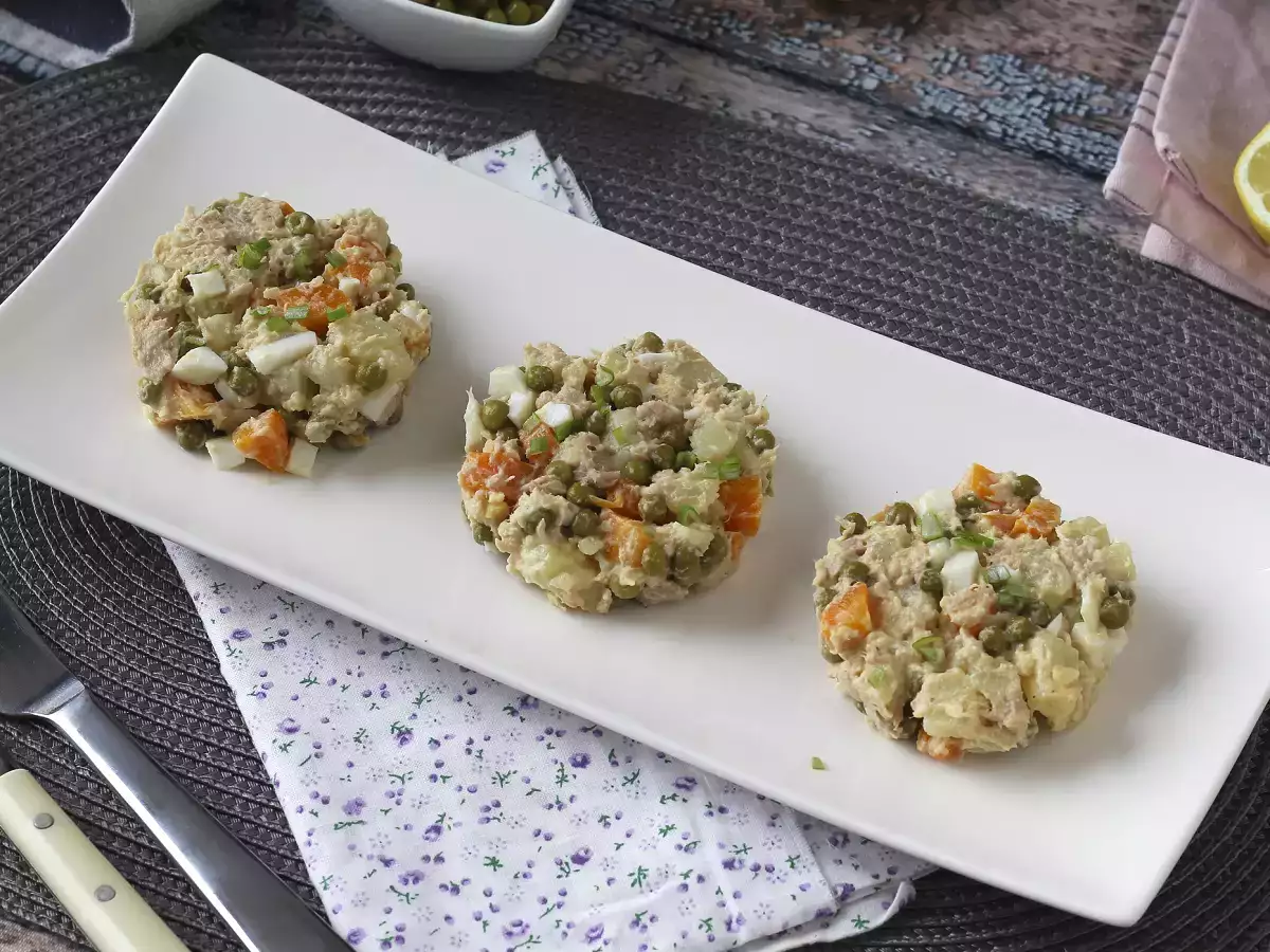 Руска салата с домашна майонеза - снимка 3