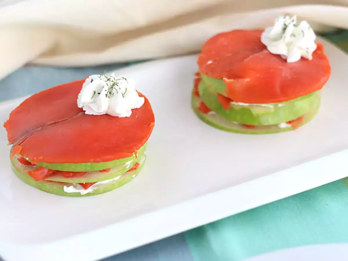 Сьомга милле фейле със зелена ябълка - снимка 3