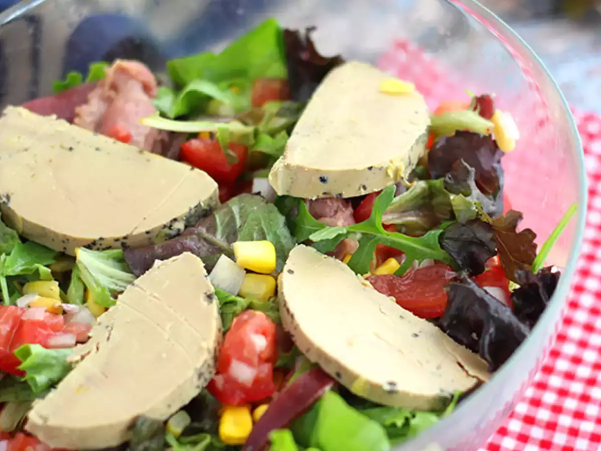 Салата Landaise с foie gras (салата Перигор) - снимка 2