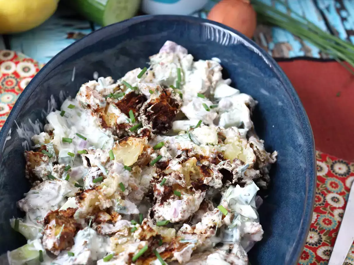 Салата от краставици и хрупкави картофи - снимка 3