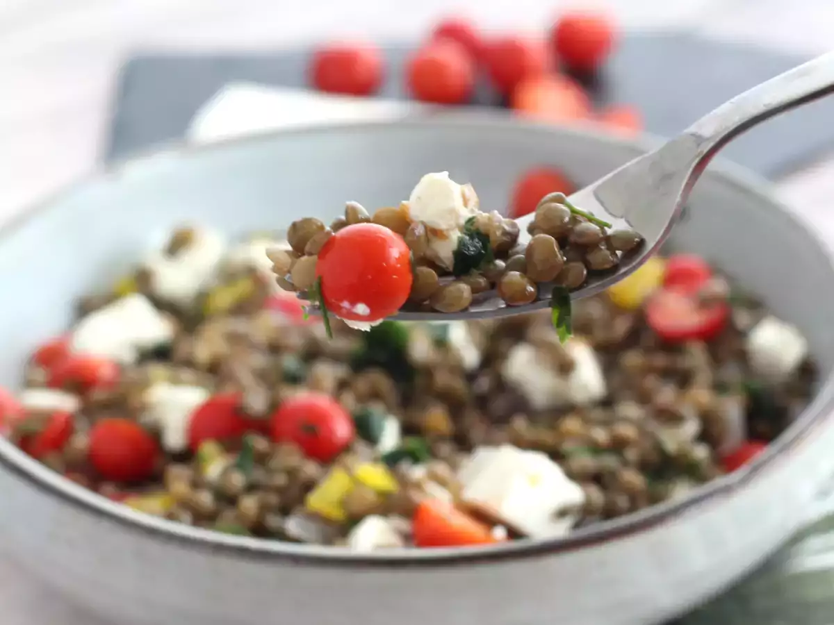 Салата от леща с извара - снимка 2