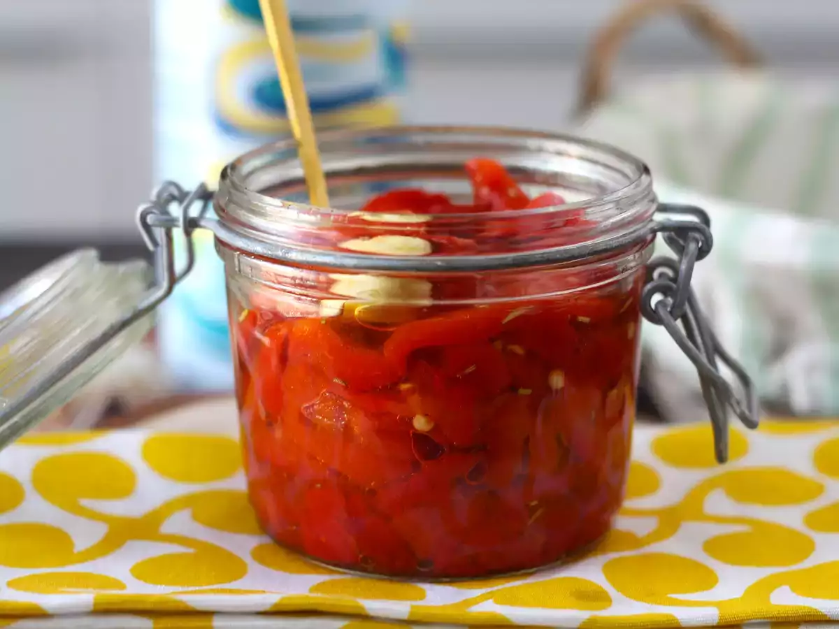 Салата от печени чушки във фритюрник - снимка 5