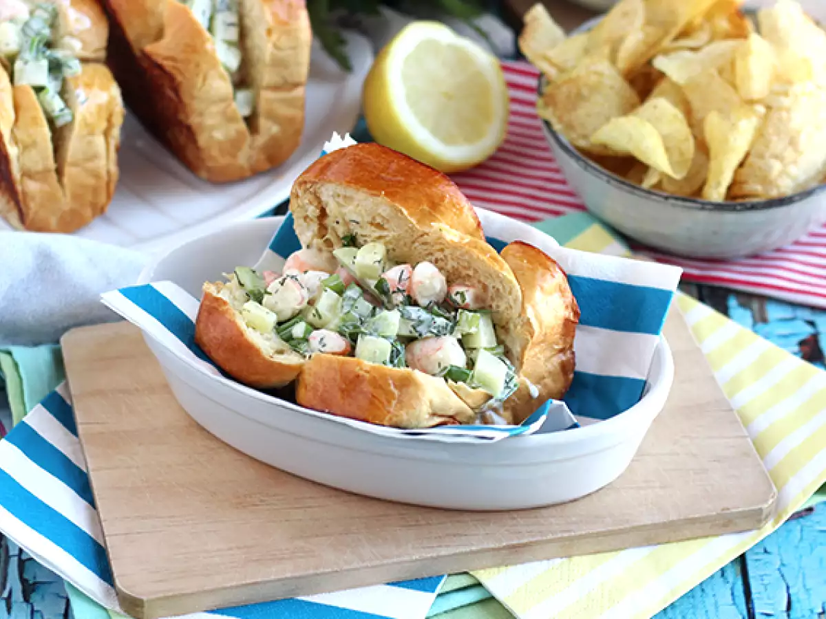 Сандвич със скариди от бриош (руло със скариди) - снимка 2