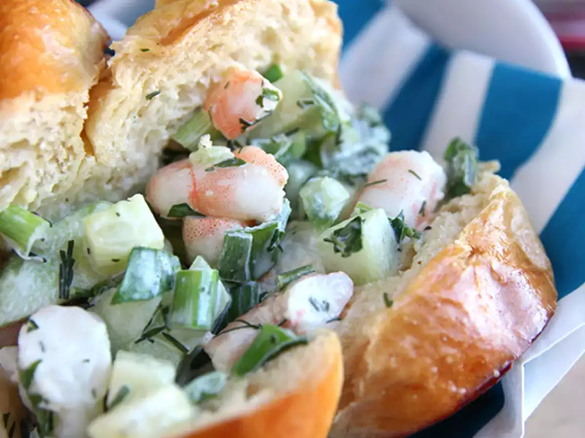 Сандвич със скариди в бриош (prawn roll) - снимка 3