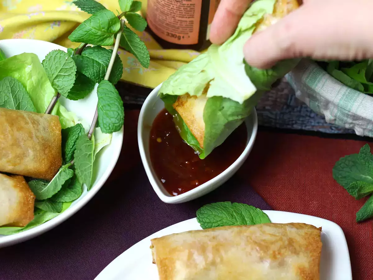 Скариди nems с въздушен фритюрник - снимка 6