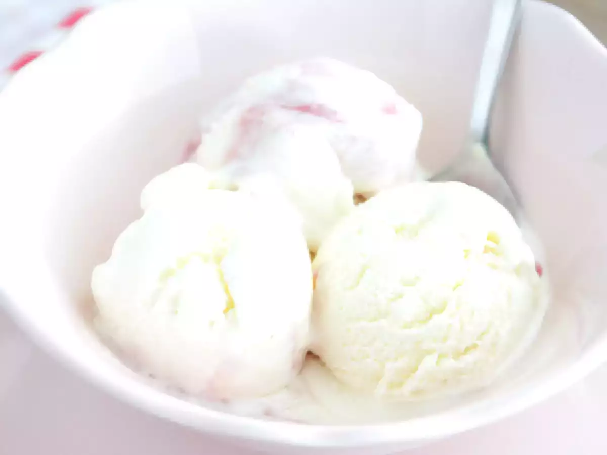 Сладолед с кисело мляко и малини - снимка 4