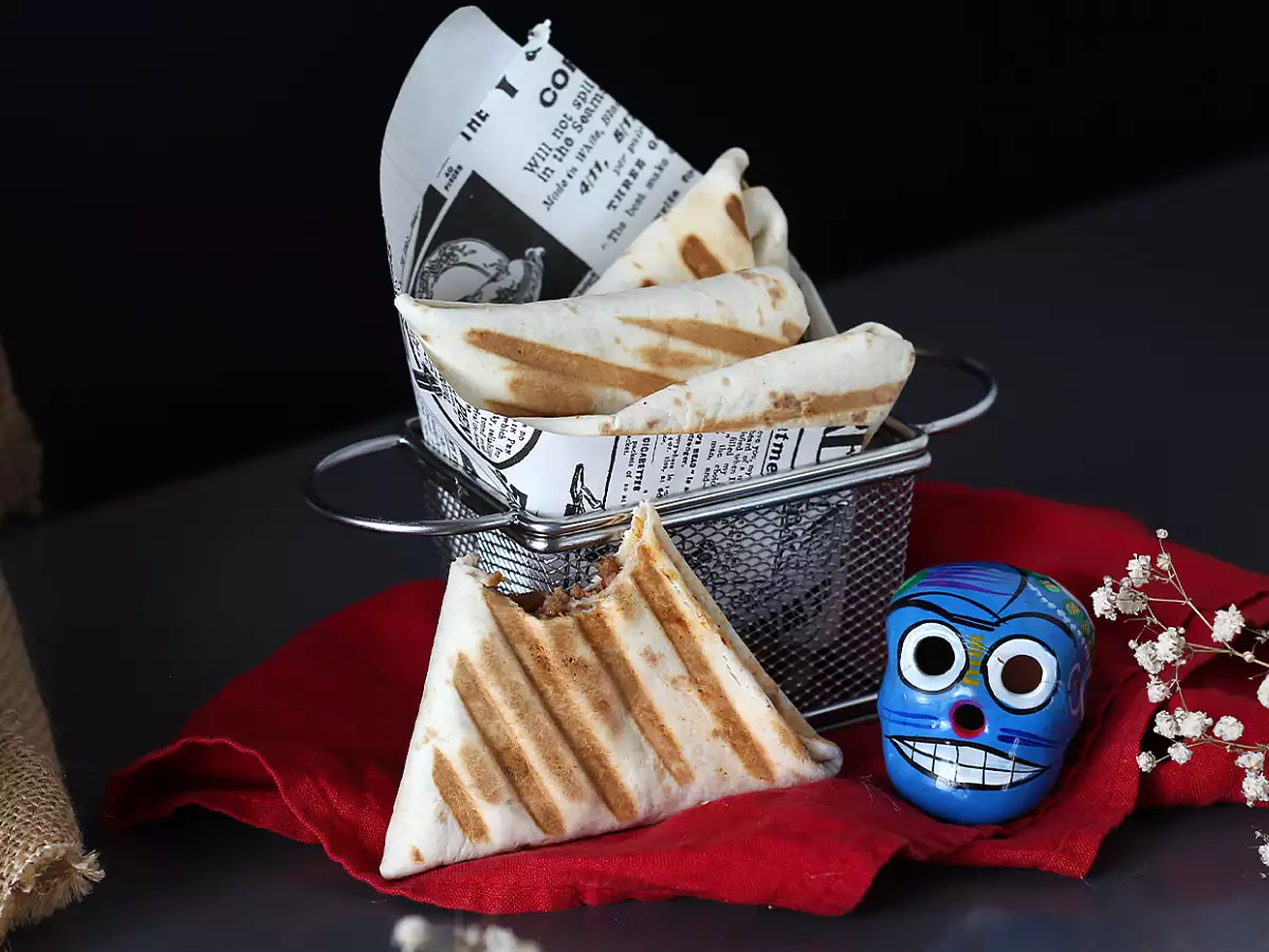 Такос със самоса от мляно месо - снимка 3